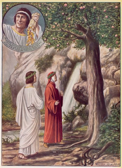 Illustrasjon for Dantes guddommelige komedie av Tancredi Scarpelli