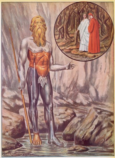 Illustrasjon for Dantes guddommelige komedie av Tancredi Scarpelli