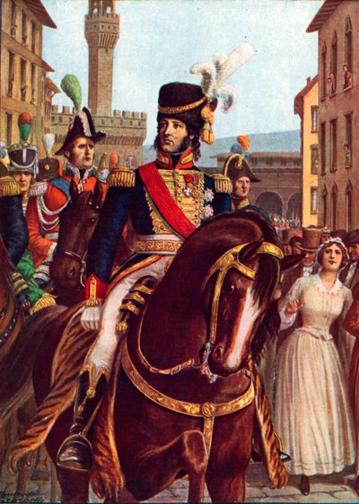 Joachim Murat på vei inn i Firenze, 19. januar 1801 av Tancredi Scarpelli