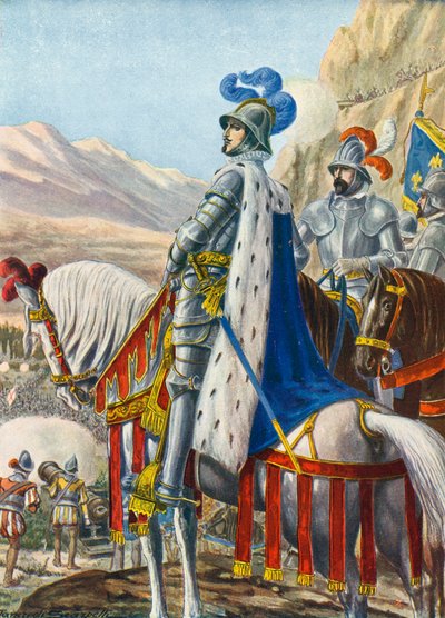 Kong Frans I av Frankrike undersøkte Alpene 15. august 1515 av Tancredi Scarpelli