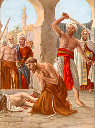 Martyrdøden til broren Jacopo de Padova i India av Tancredi Scarpelli