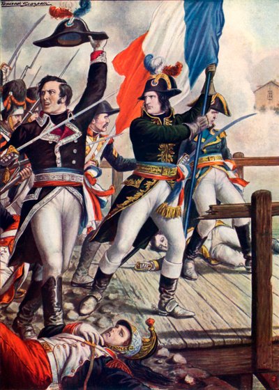 Napoleon Bonaparte i slaget ved Arcole av Tancredi Scarpelli