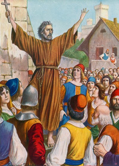 Eremitten Peter forkynner av Tancredi Scarpelli