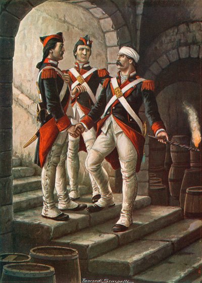 Pietro Micca ved beleiringen av Torino, 1706 av Tancredi Scarpelli