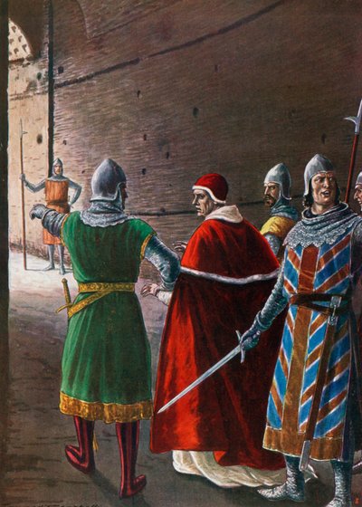 Pave Johannes XIII ble midlertidig forvist i 965 av Tancredi Scarpelli