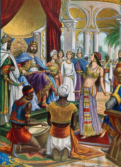 Roger II av Sicilia som omringet seg med orientalsk prakt av Tancredi Scarpelli