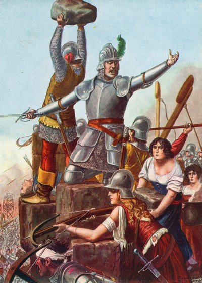 Brescierne under ledelse av venetianeren Francesco Barbaro av Tancredi Scarpelli