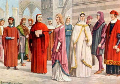 Toskanske kostymer fra 1200-tallet av Tancredi Scarpelli