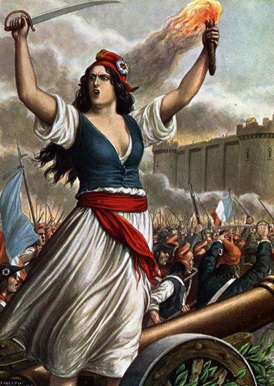 Fransk revolusjon i 1789: stormingen av Bastillen 14. juli av Tancredi Scarpelli