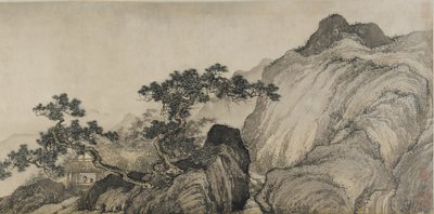 The Thatched Hut of Dreaming of an Immortal, Ming-dynastiet (blekk og farge på papir) av Yin Tang