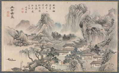 En av åtte utsikter over elvene Xiao og Xiang av Tani Buncho