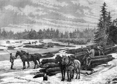 Kanadiske loggere, 1800-tallet. av Taylor
