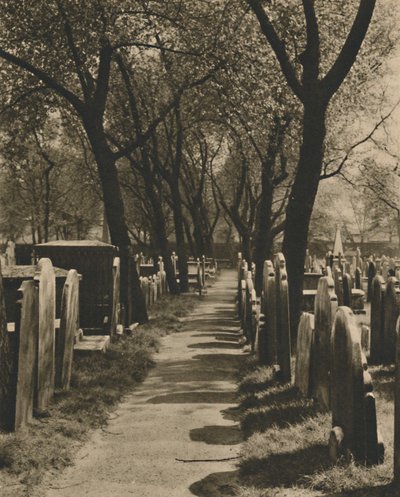 I Dissenters Disused Burial Ground ved Bunhill Fields, c1935. av Taylor