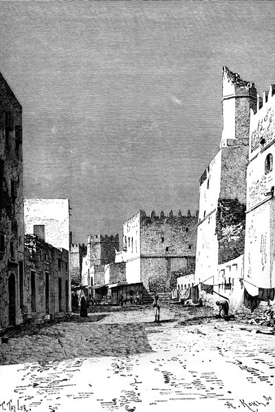 Leonec Street, Sfakes, Nord-Afrika, 1895. av Taylor