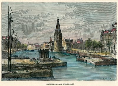Kalkmarkt, Amsterdam, Nederland, c1880. av Taylor