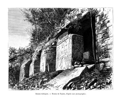 Toltec-ruiner, Mexico, 1800-tallet av Taylor