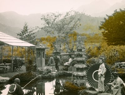 Fiskedag i Dainichi-hagen - Do in Nikko ca. 1900–1915 (fotografi) av Teijiro Takagi