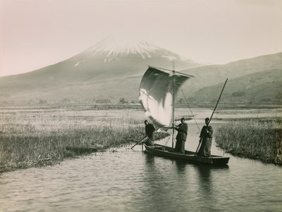 Fuji-fjellet sett fra Tokaido, cirka 1900–1915 (fotografi) av Teijiro Takagi