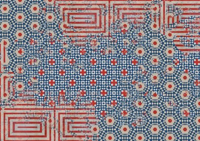 Abstrakt flagg, 2014 (Collage på lerret) av Teis Albers