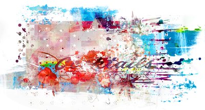 Cocktails, 2016 (Collage på lerret) av Teis Albers