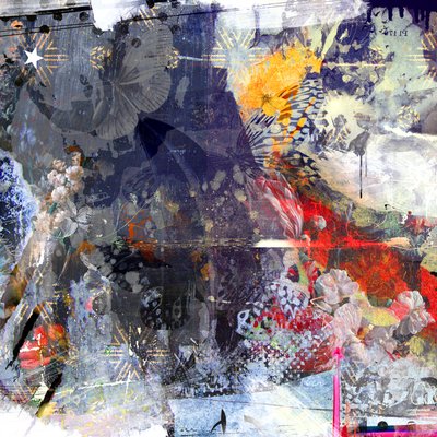 Fall from grace, 2015 (blandet media på lerret) av Teis Albers