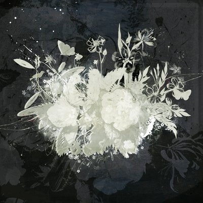 Floral Silhouette, 2015 (Collage på lerret) av Teis Albers