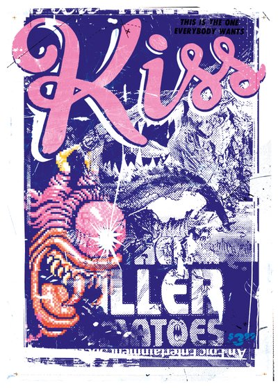 Kiss Killer, 2015 (Collage på lerret) av Teis Albers
