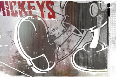 Mickeys, 2016 (Collage på lerret) av Teis Albers