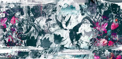 Spiraling, 2017 (Collage på lerret) av Teis Albers