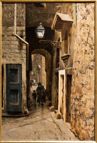 Cavalieri Street i den gamle ghettoen i Firenze, ca. 1882 (olje på lerret) av Telemaco Signorini