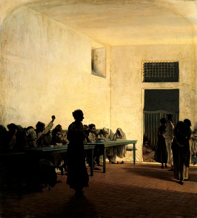 Ward of Madwomen på St Bonifazio i Firenze av Telemaco Signorini (1835-1901) av Telemaco Signorini