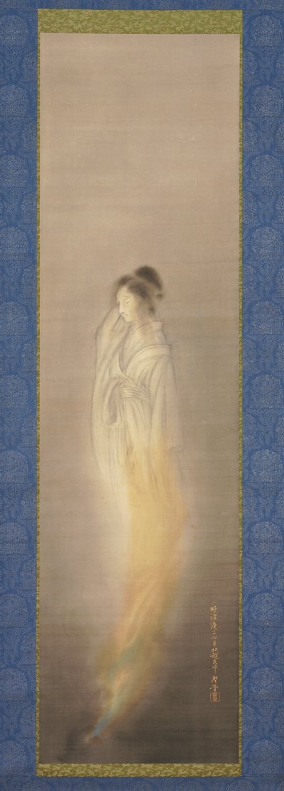 Spøkelse [høyre side av et par], juli 1900 (blekk og lys farge på silke) av Terasaki Kogyo
