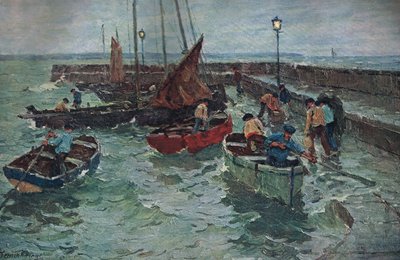 Havnescene, ca. 1915 av Terrick Williams