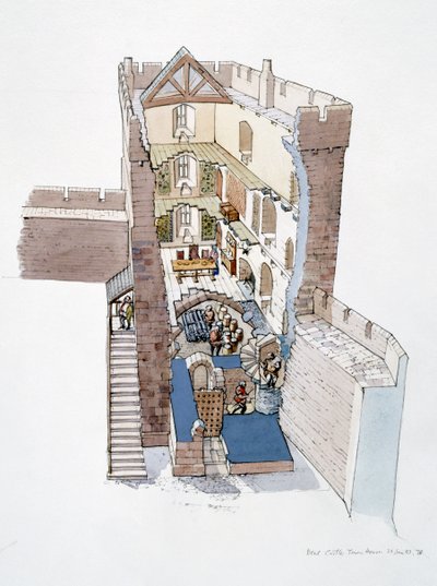 Etal slott, c1300-tallet, c1990-2010 av Terry Ball