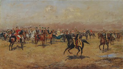 Militærparade foran keiser Franz Joseph I. av Thaddäus Ajdukiewicz