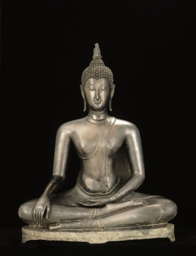 Buddha, lykkelig periode (bronse) av Thai School