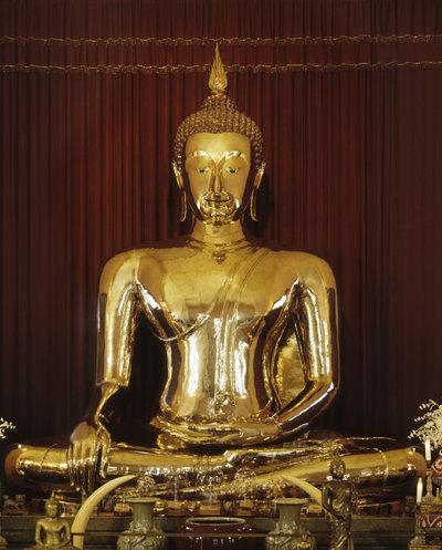 Buddha-bilde (gull) av Thai School