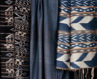 Moderne indigo stoff, Thailand (tekstil) av Thai School