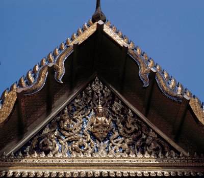 Detalj av en dør av Thai School