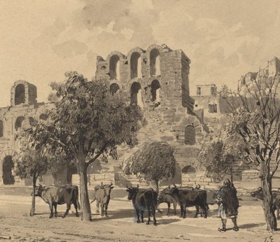 Teater til Herodes Atticus, 1890. av Themistocles von Eckenbrecher