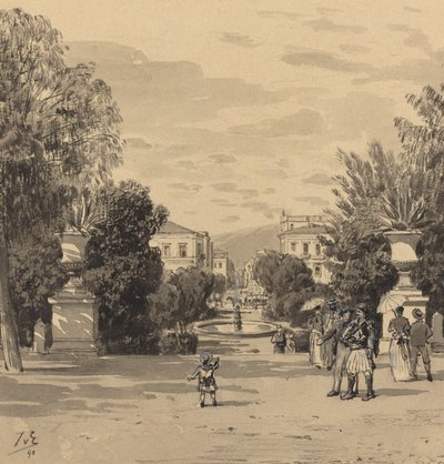 Utsikt fra det gamle kongelige palasset på Hermesstreet av Themistocles von Eckenbrecher