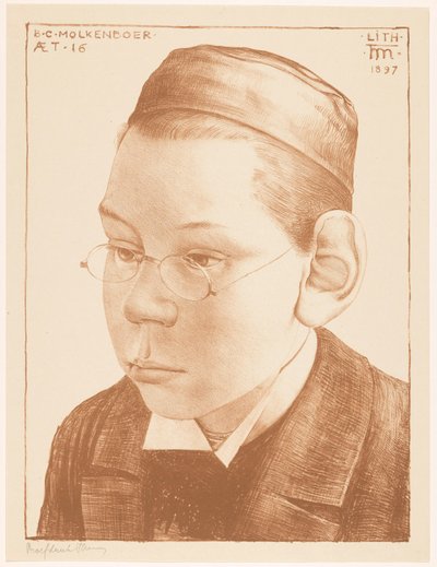 Portrett av Bernard Molkenboer av Theo Molkenboer