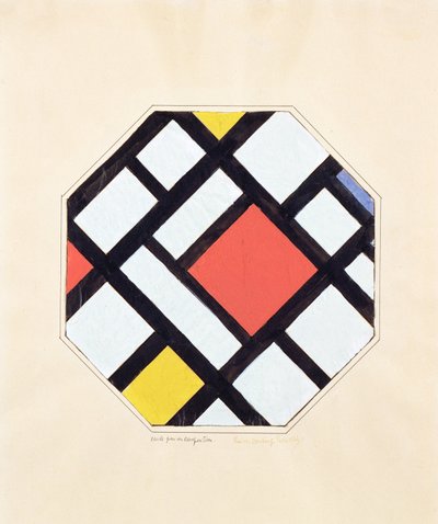 Studie for en komposisjon, 1923 av Theo van Doesburg