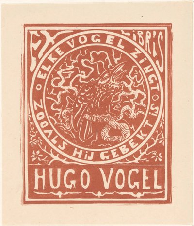 Ex libris av Hugo Vogel av Theo van Hoytema