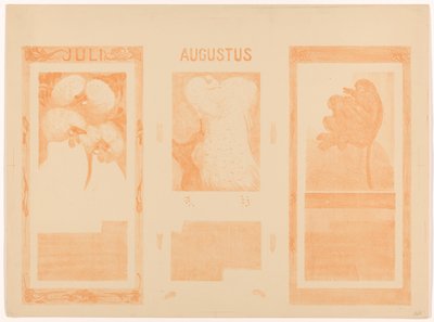 Kalendere for juli, august og november 1910 av Theo van Hoytema