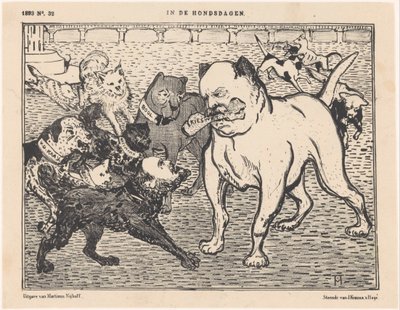 Tegneserie om valgloven av Johannes Tak van Poortvliet In the Dog Days (tittel på objekt) av Theo van Hoytema