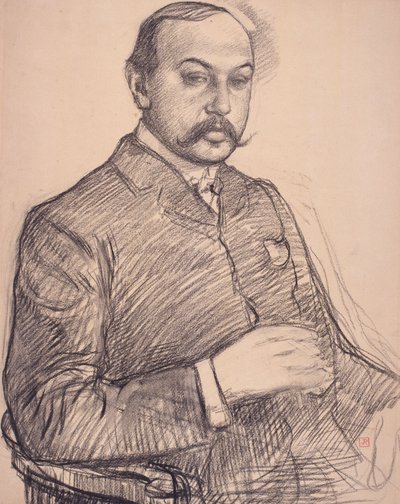 Portrett av Francis Vielé-Griffin av Théo van Rysselberghe