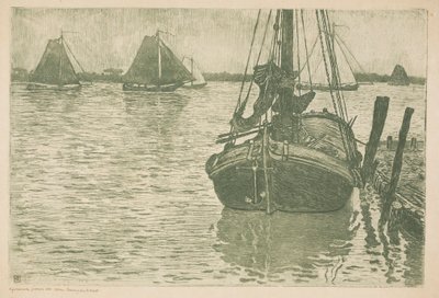 Skip i regnet av Théo van Rysselberghe