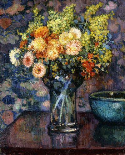 Vase med blomster; Vase de Fleurs, ca. 1911 av Théo van Rysselberghe
