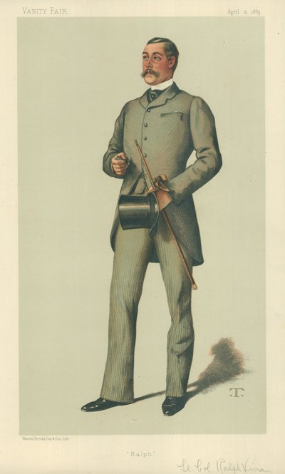 Oberstløytnant Ralph Vivian, Ralph, 21. april 1883, Vanity Fair tegneserie av Theobald Chartran